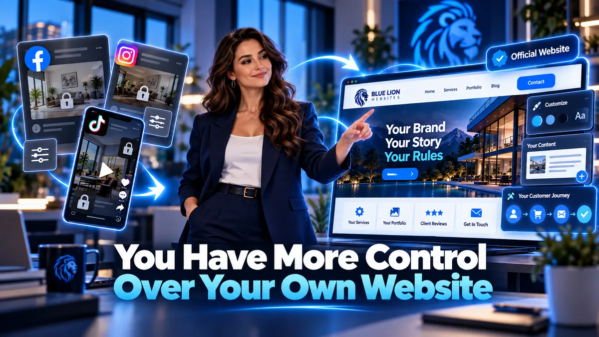 A business owner in full control of their own website branding and content