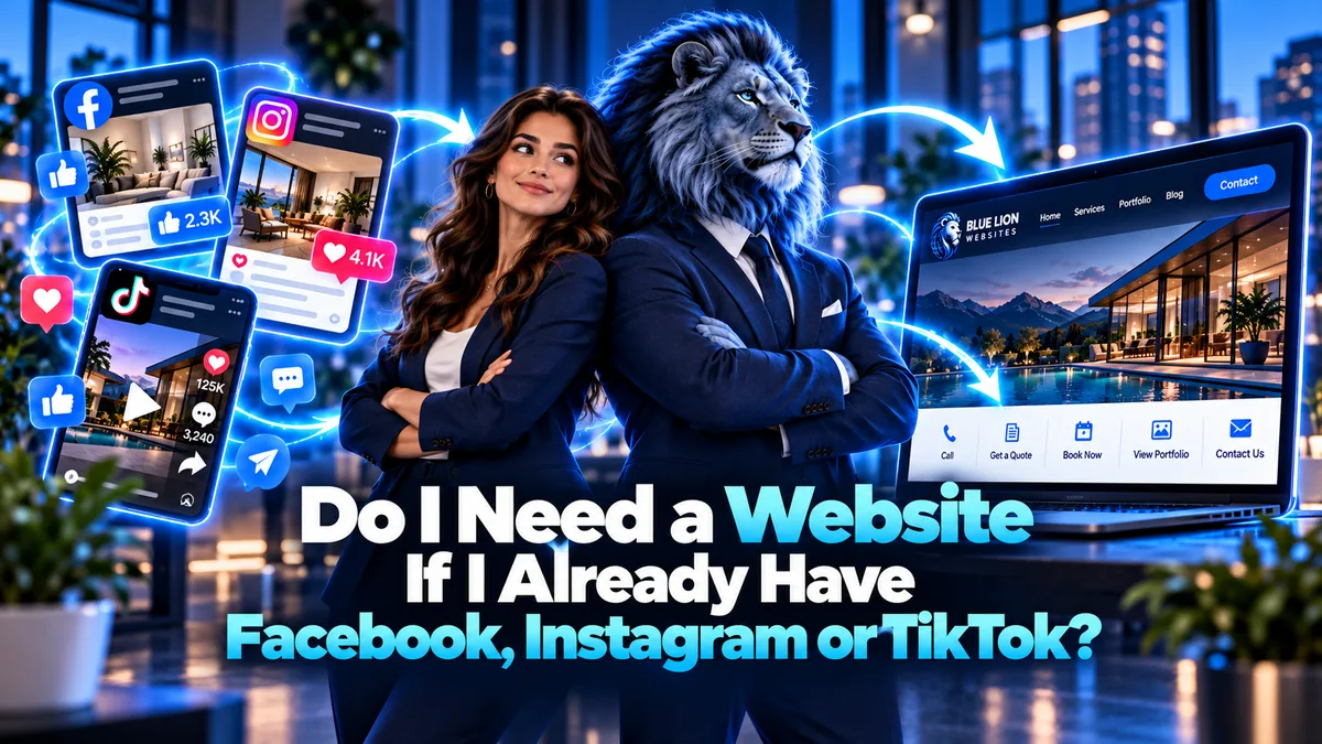 Do I need a website if I already have Facebook, Instagram or TikTok — Blue Lion Websites