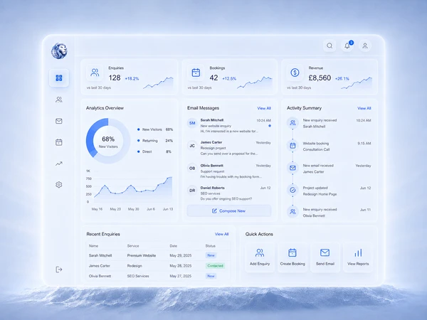 Business Dashboard – hover