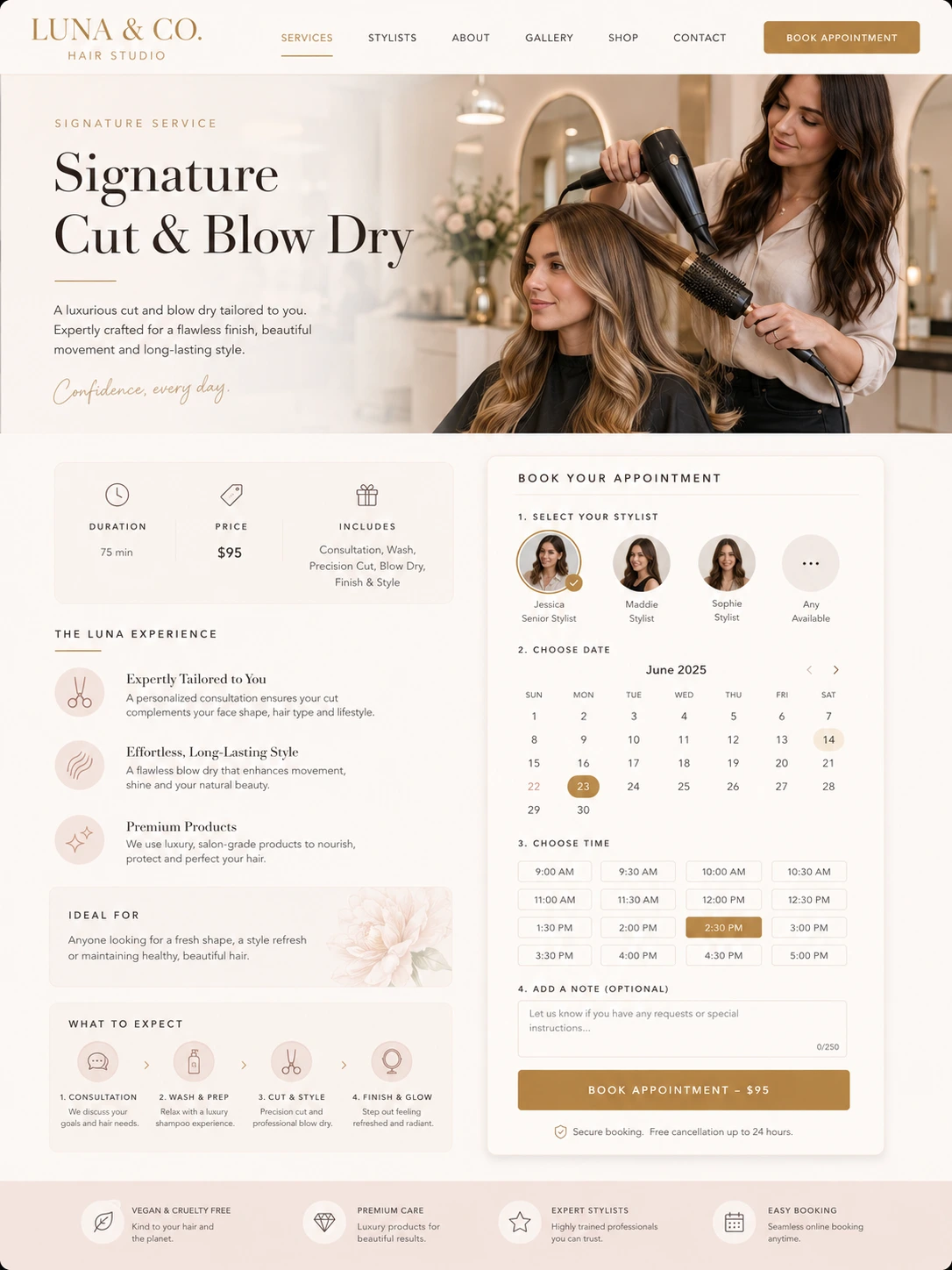 Website — Calendar month view