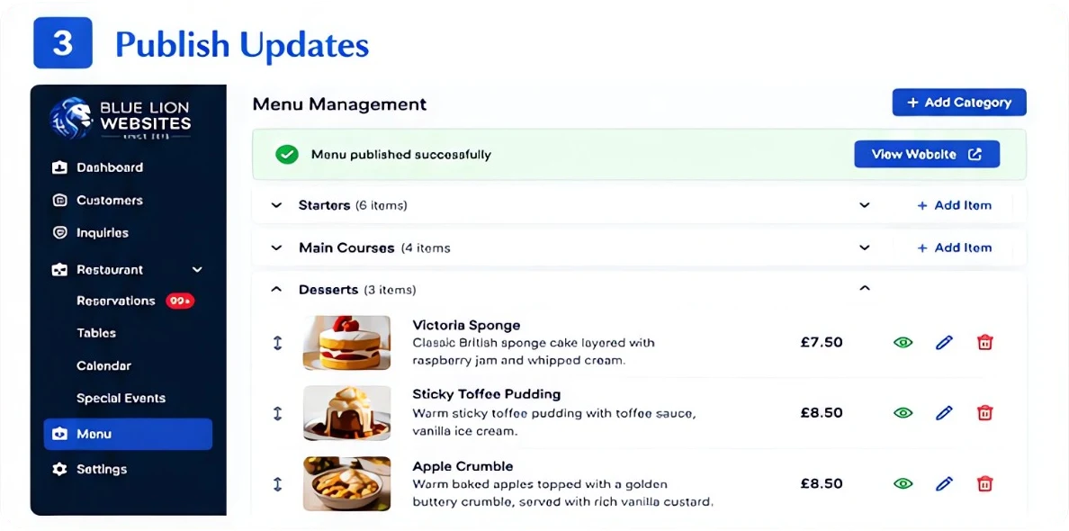 Step 3: Publish your updates